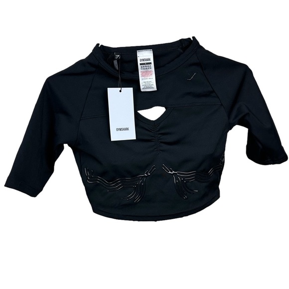 New Gymshark EXO ULTRA CROP TOP BLACK - Picture 8 of 9